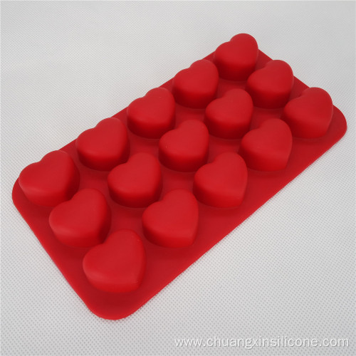 Silicone Bakeware Chocolate Mould Heart Shape 15-Cup